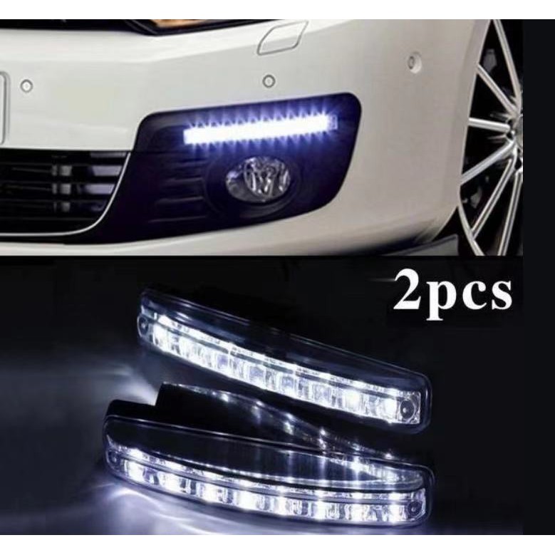 2pcs LED Daytime Running Light Of Car Fog Driving fog lamp sport light axia bezza myvi saga vvt