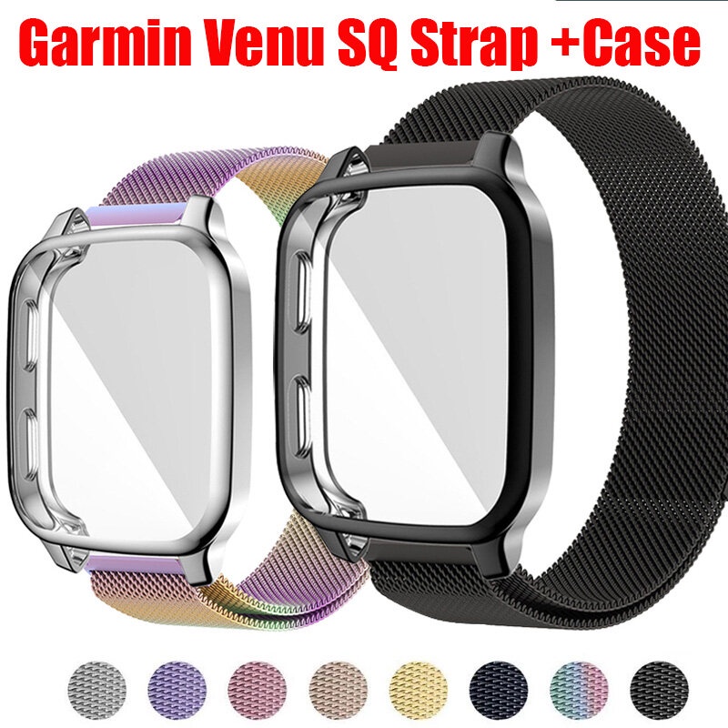 Garmin Venu Sq Smart Watch strap with Case Protector For Garmin Venu Sq