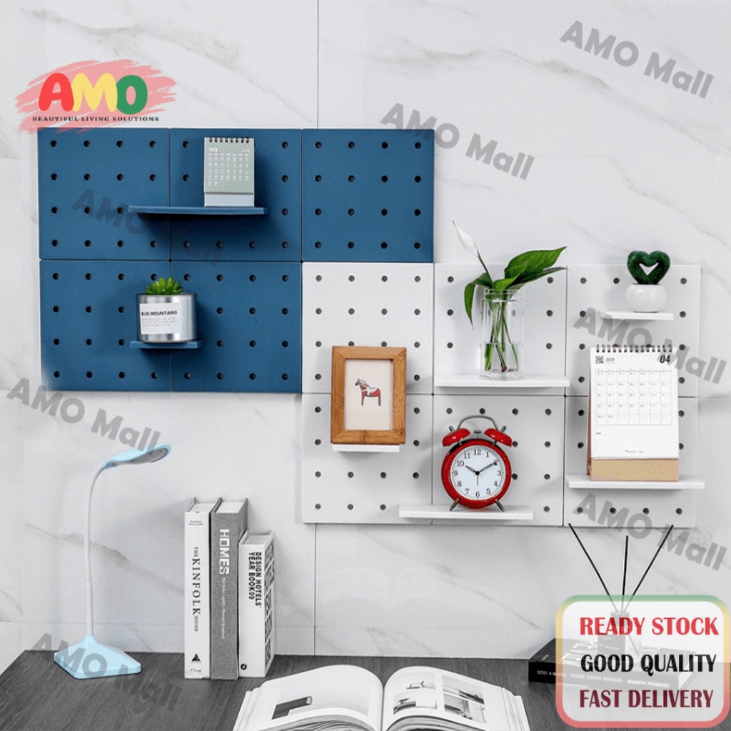 🔥AMOMALL🔥Selfadhesive Peg Board Organizer Wall Hole Pegboard with