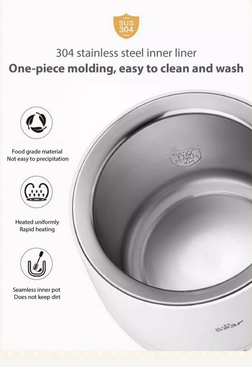 Bear Egg Boiler Cook up to 6 Eggs at Once Four Cooking Options