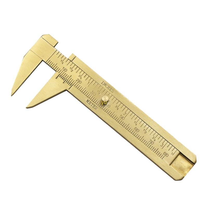 yu Vernier Caliper Copper Alloy Mini Brass Sliding Pocket Caliper Metal