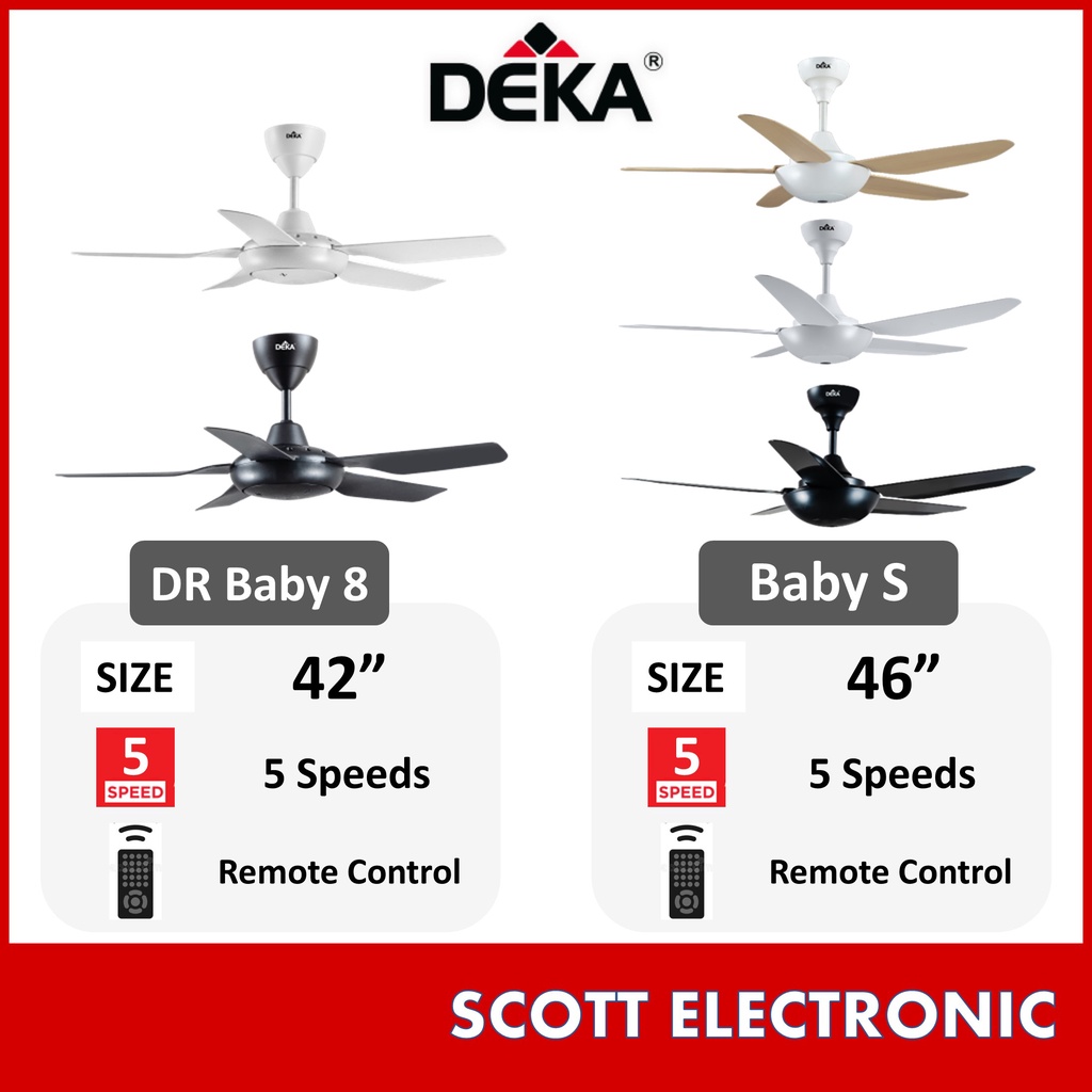 (Free Shipping) Deka Baby Fan (42" / 46") Remote Control Ceiling Fan