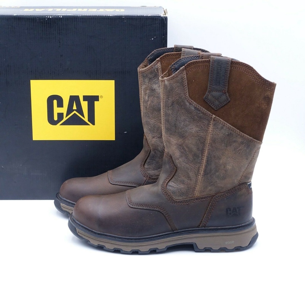 Men's Caterpillar Leeward Steel Toe Industrial Work Shoes P91118 Brown