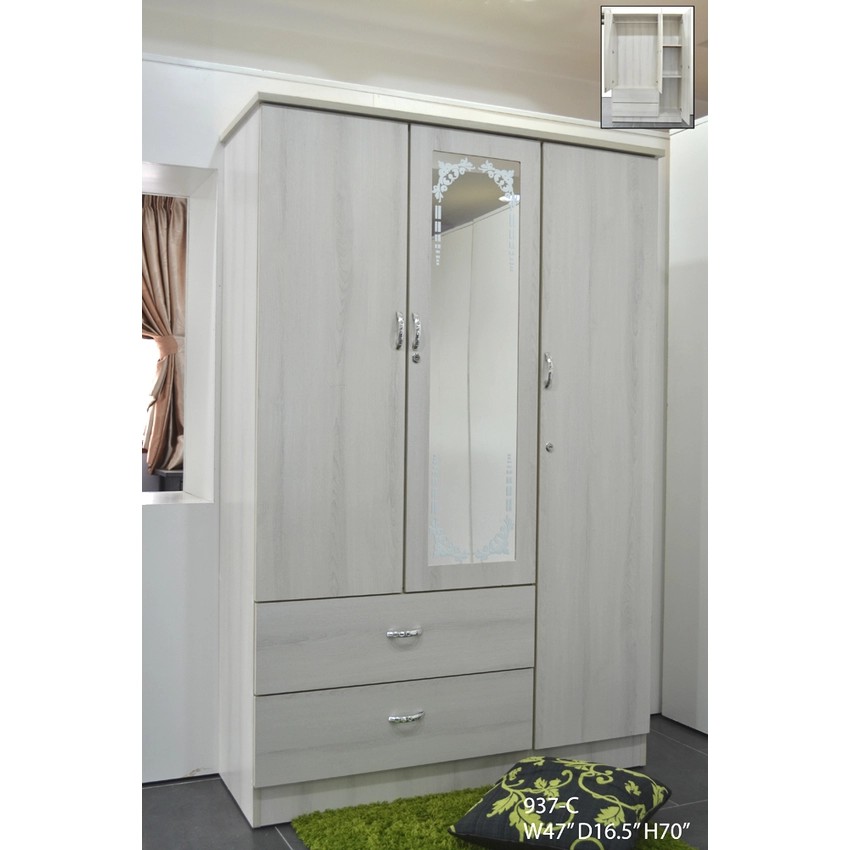 4 Feet Wardrobe W937 Shopee Malaysia