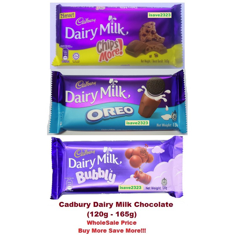 {BUY AT YOUR OWN RISK} Cadbury Dairy Milk (120g 165g) Chipsmore