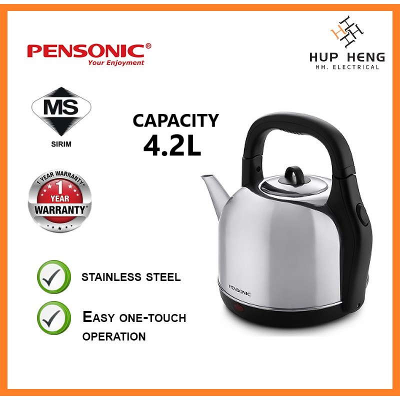 PENSONIC PAK5002 4.2L STAINLESS STEEL KETTLE /Trio 4.7L Stainless