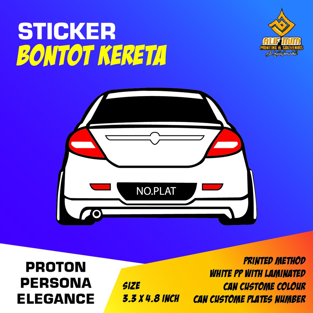 sticker kereta persona