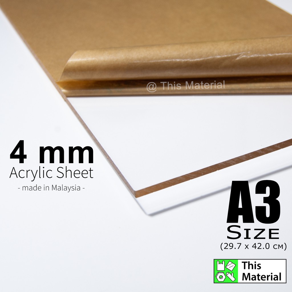 4 mm A3 Acrylic Sheet [Made In Malaysia] Shopee Malaysia