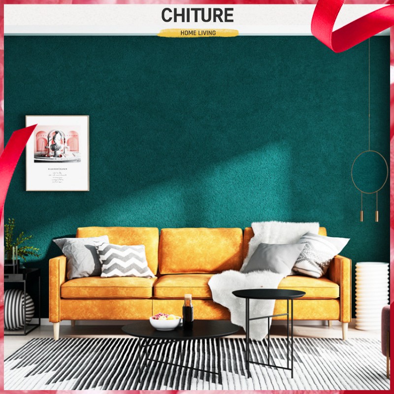 CHITURE Modern Simple Solid Color Plain Cement Gray Dark