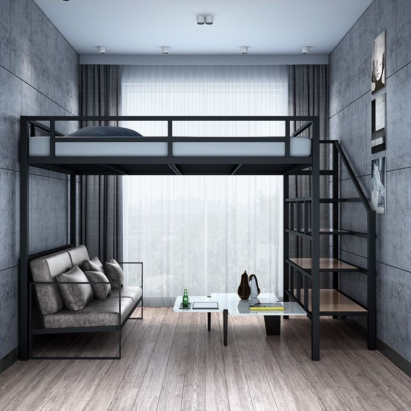 Loft bed. Elevated bed removable combination bed economi iron bed