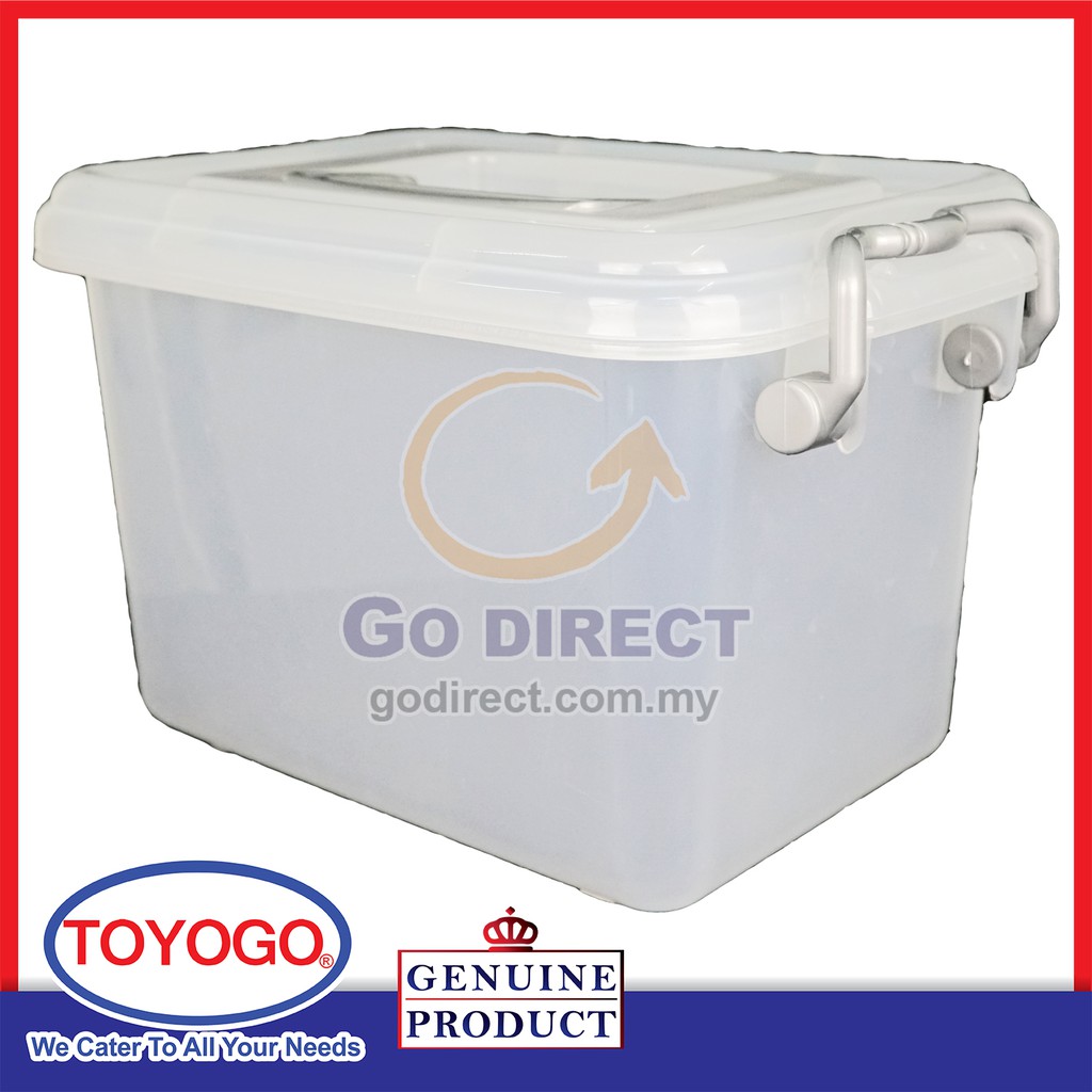 2 X TOYOGO 6.5L Storage Box Plastic Container Space Saving Home Office
