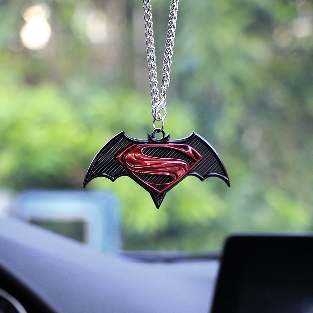3D Metal Batman Decoration Hanging Auto Rear View Mirror Home Car