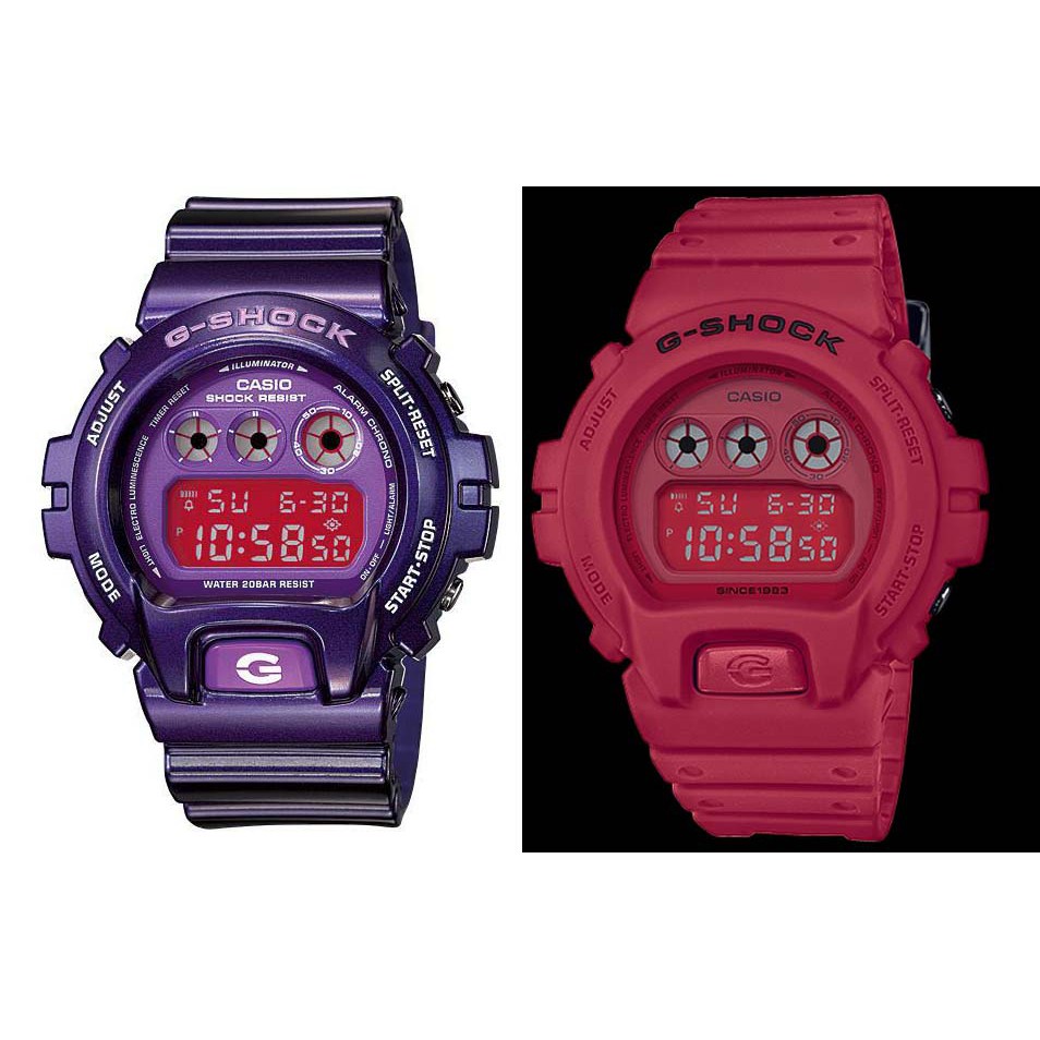 G shock DW6900 Red Out CC6 Purple Jam gshock DW 6900 redout ungu