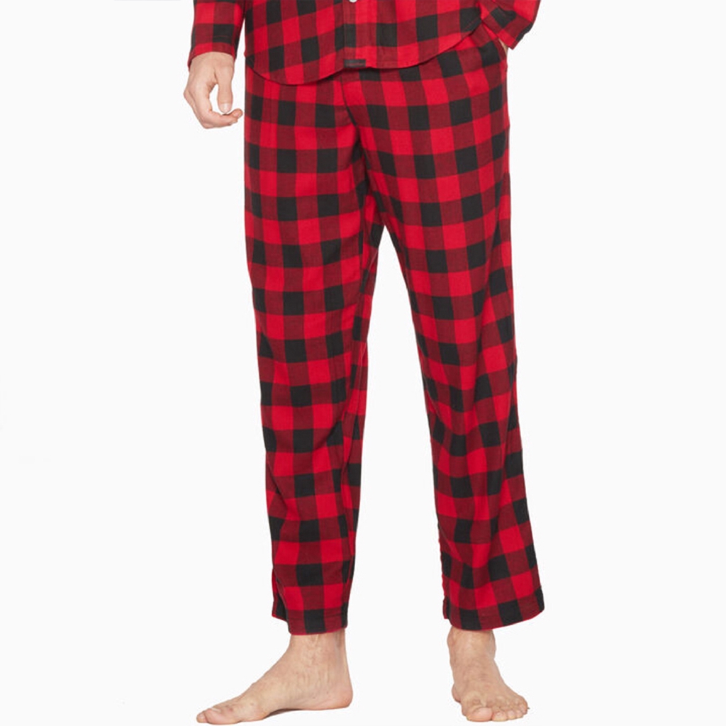 Calvin Klein CK Men Flannel Sleep Pants NM1429AD9RQ Buf Chk Tem