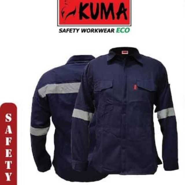 Slim Fit ECO Safety Jacket WORKWEAR Baju Kerja Keselamatan Shopee