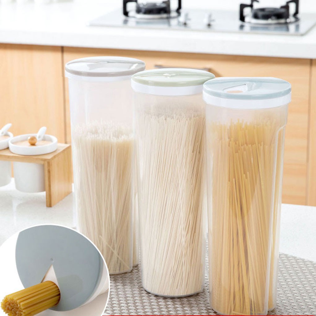 Spaghetti Plastic Noodles Container Food Storage Box and Locking Lids_eai.my Shopee Malaysia