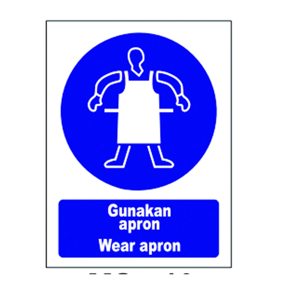 Gunakan apron , safety sign, wear apron Shopee Malaysia