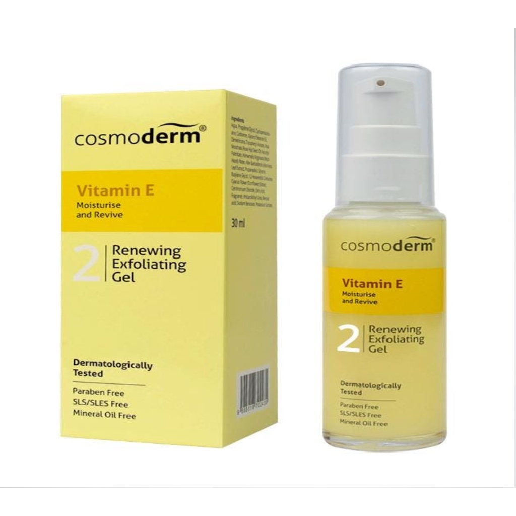 COSMODERM VITAMIN E MAGIC EXFOLIATING GEL 30ML (EXP 04/2024) Shopee
