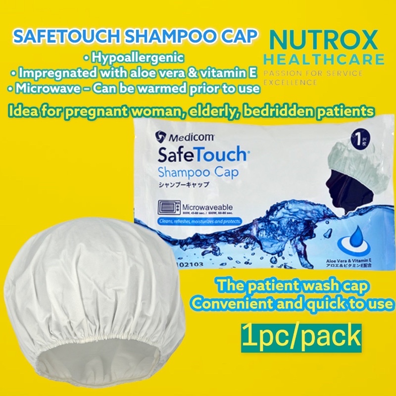 SAFETOUCH Shampoo Cap Confinement, Elderly, Bedridden Patient