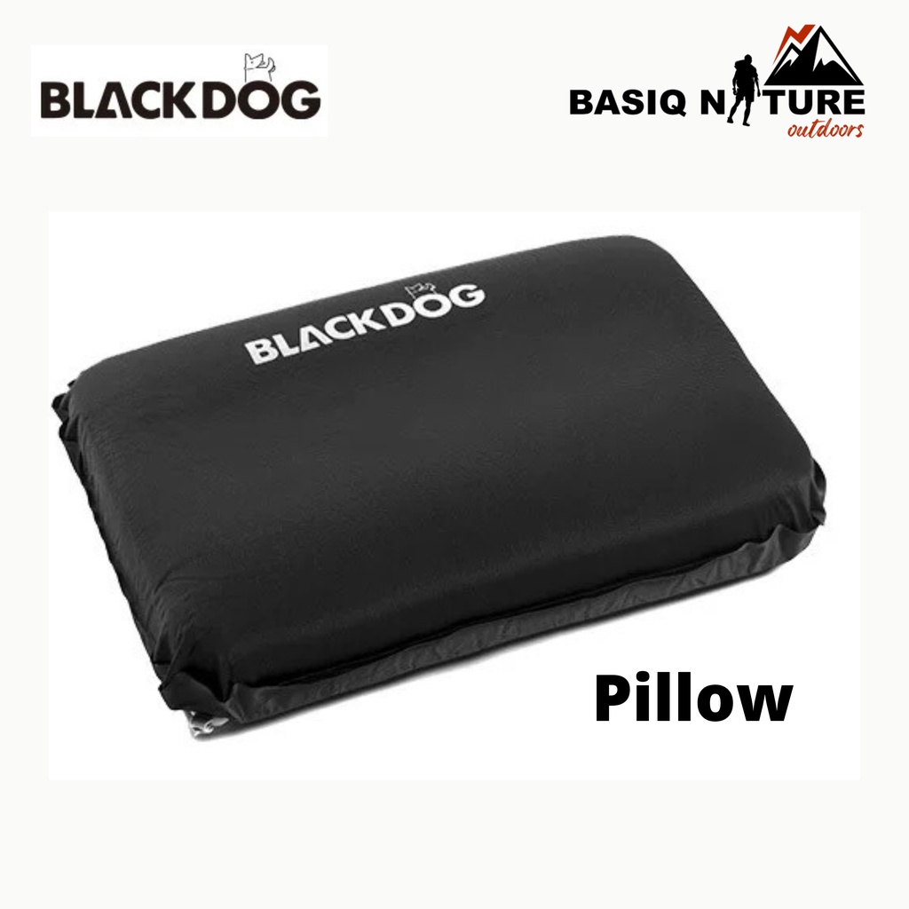 BasiqNature Blackdog Pillow Auto Inflatable Pillow Camping Tent Black
