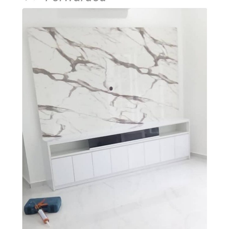 TV 8ft with laminate glossy marble panel Shopee Malaysia