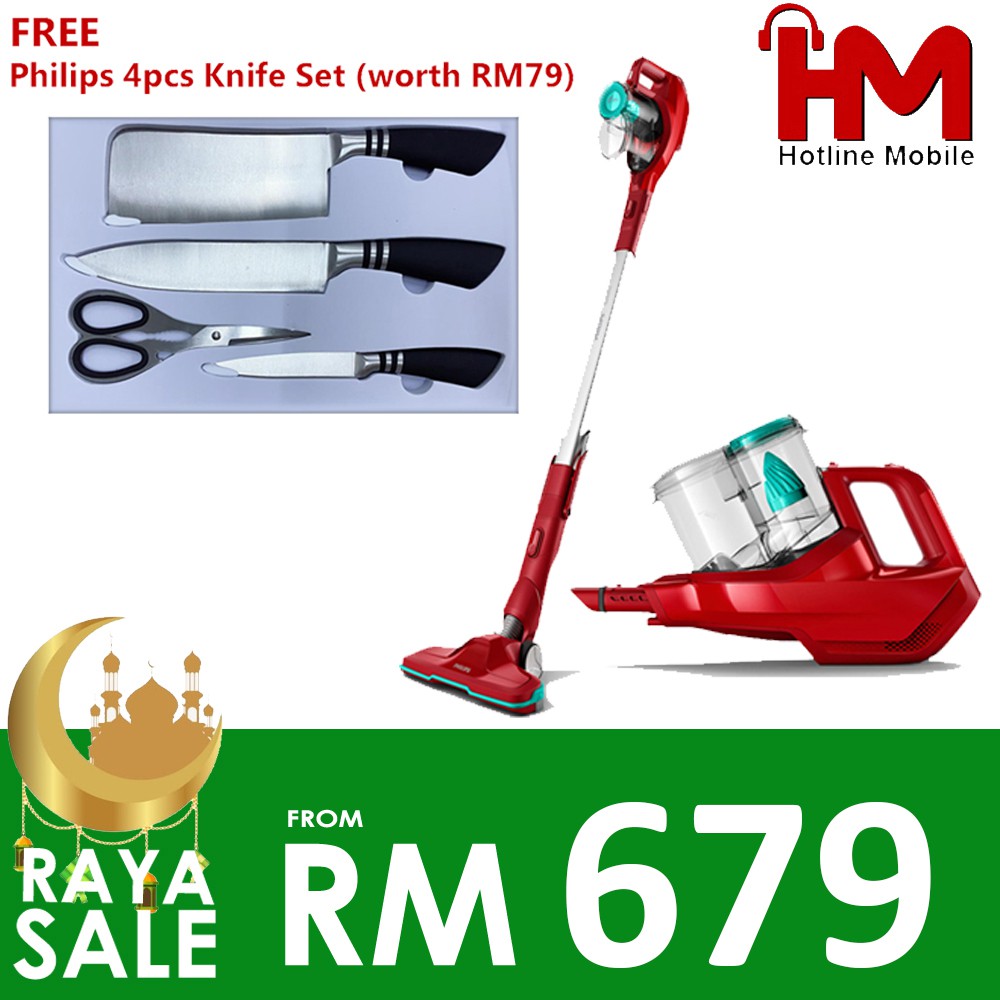 Philips FC6721 SpeedPro Cordless Stick Vacuum Cleaner (FREE Philips 4pcs Knife Setworth RM79
