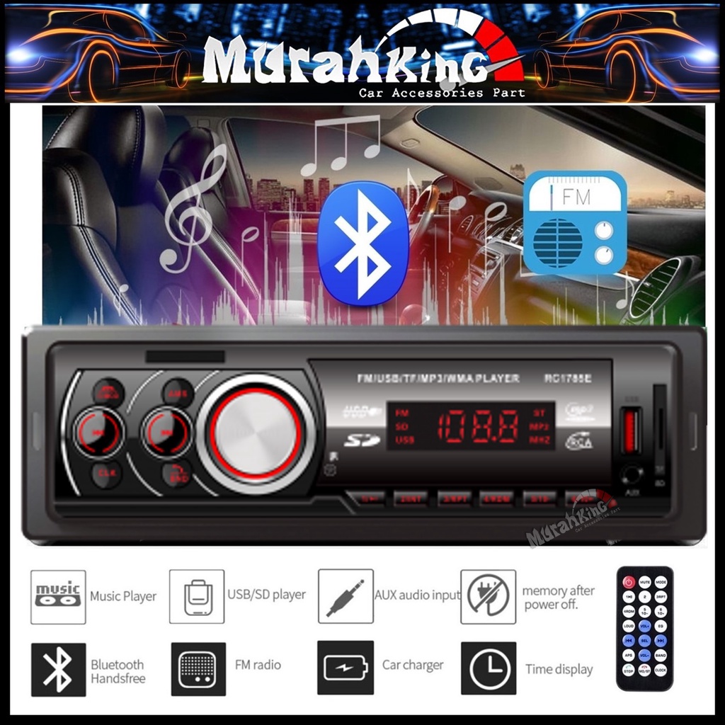 M Spark Radio Player Car Stereo Player Single Din 1 Din SD USB MP3 WMA