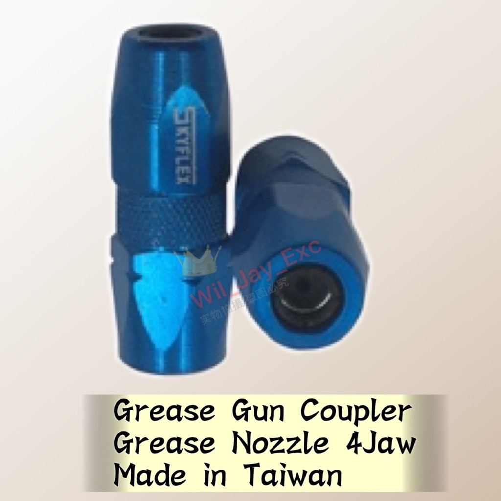 GREASE GUN COUPLER ,GREASE GUN NOZZLE 4 JAW HIGH QUALITY SKYFLEX