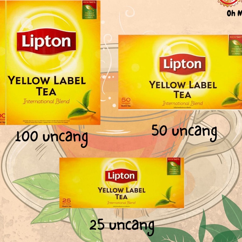 Lipton Yellow Label Black Tea International Blend 25/ 50/ 100 Teabags