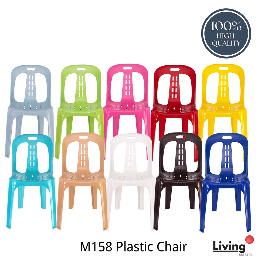 Classic Design Plastic Chair Plastic Dining Chairs Backrest Stackable