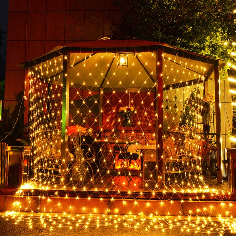 christmas tree lights LED String Fairy Net Mesh Lights Garden Curtain