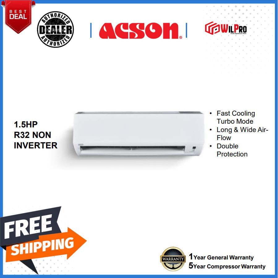 Acson 1.5hp R32 Non Inverter Air Conditioner A3WM15N Shopee Malaysia