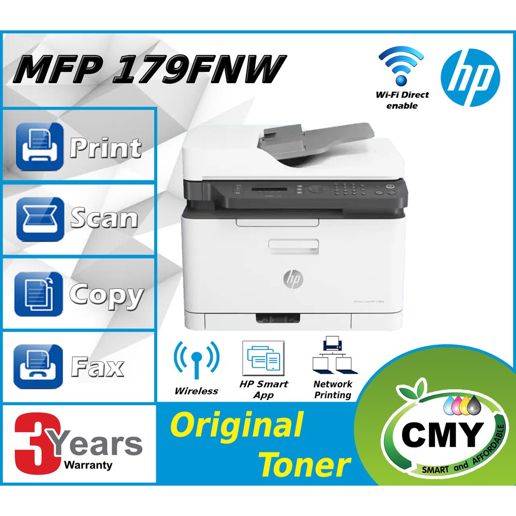 HP Color Laser MFP 179fnw 4ZB97A A4 Color Laser Multifunction Printer