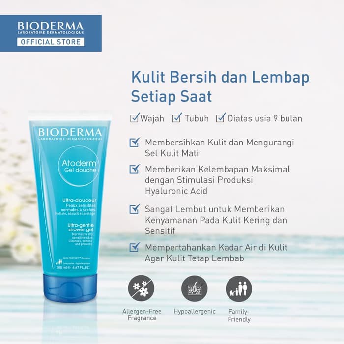 Bioderma Atoderm Gel Douche Shower Gel 100ml Shopee Malaysia