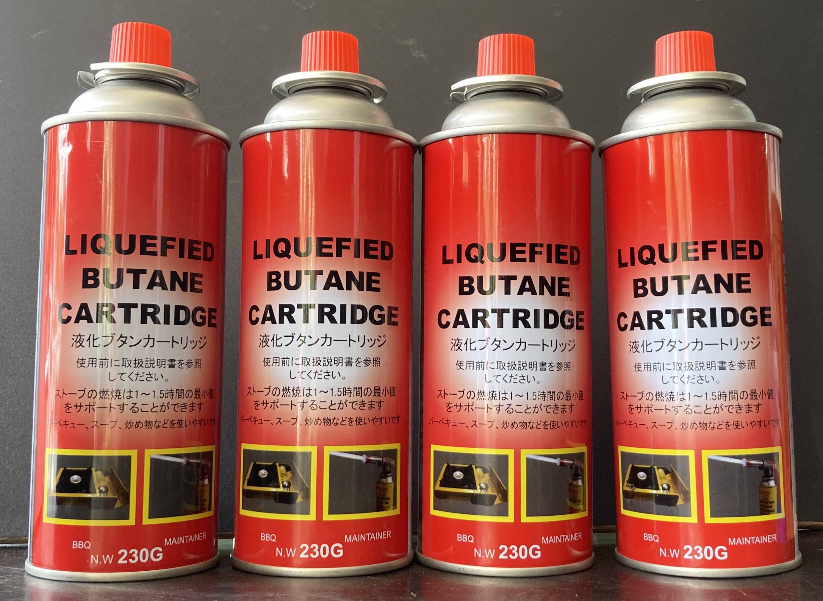 4Bottles Liquefied Butane Cartridge Gas cartridge Portable Camping Gas