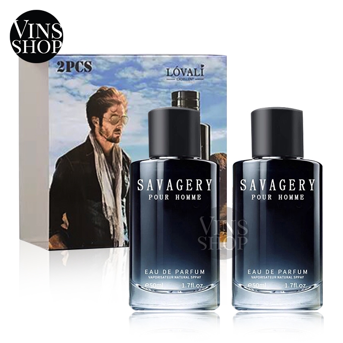 VINS Savagery Man 2 Bottles Perfume Set Gift for Him Savage Charming