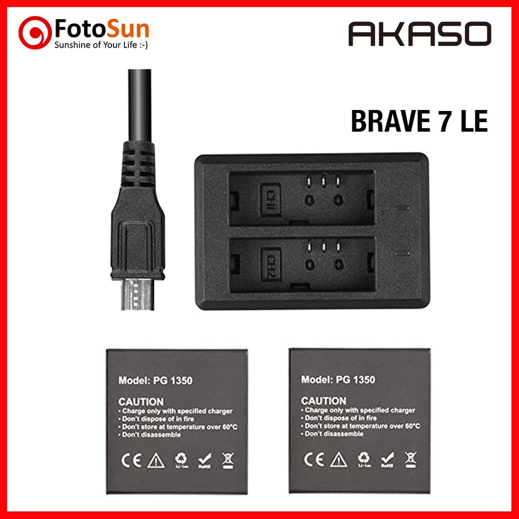 AKASO BRAVE 7 BRAVE 7LE BATTERY KIT Shopee Malaysia