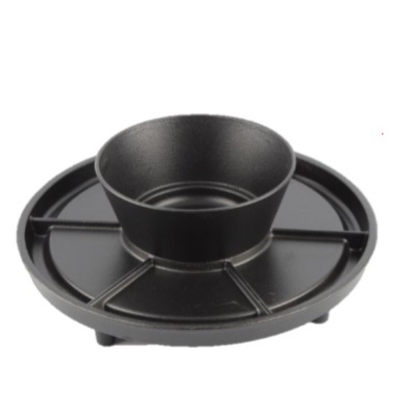 0HYB 2 in 1 Cast Iron Korean BBQ Pan Grill Teppanyaki Teriyaki Shabu