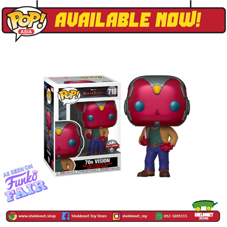 Funko Pop! Marvel WandaVision 70s Vision [Exclusive] Shopee Malaysia