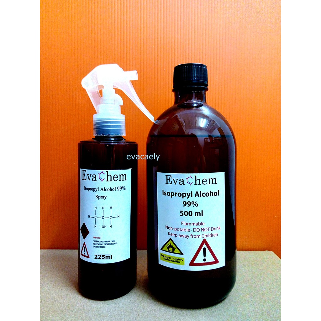 Isopropyl Alcohol 99 (IPA) 500ml in Amber Glass + IPA 99 225ml in