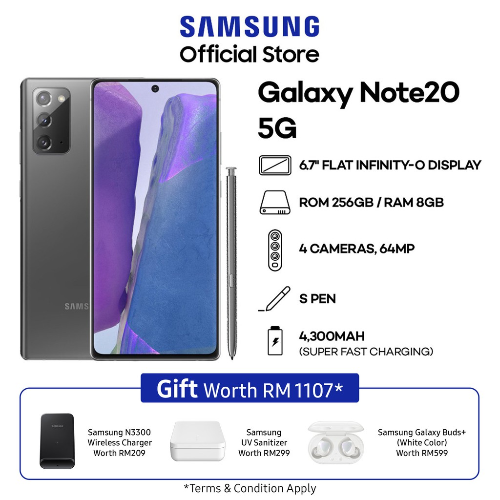 (PreOrder) Samsung Galaxy Note20 5G (N981) 256GB ROM Android