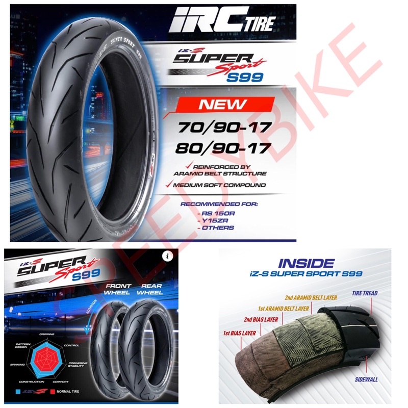IRC TIRE TAYAR IZS SUPER SPORT S99 TAYAR Shopee Malaysia