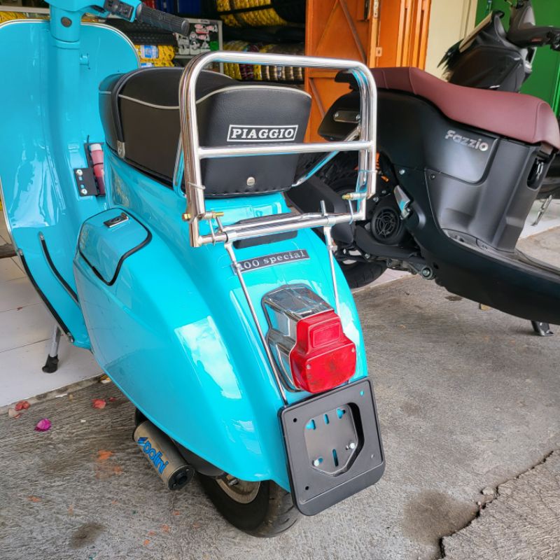 Backrack Basket Vespa PTS Special Darling Minimalist Full Chrome Lizmo