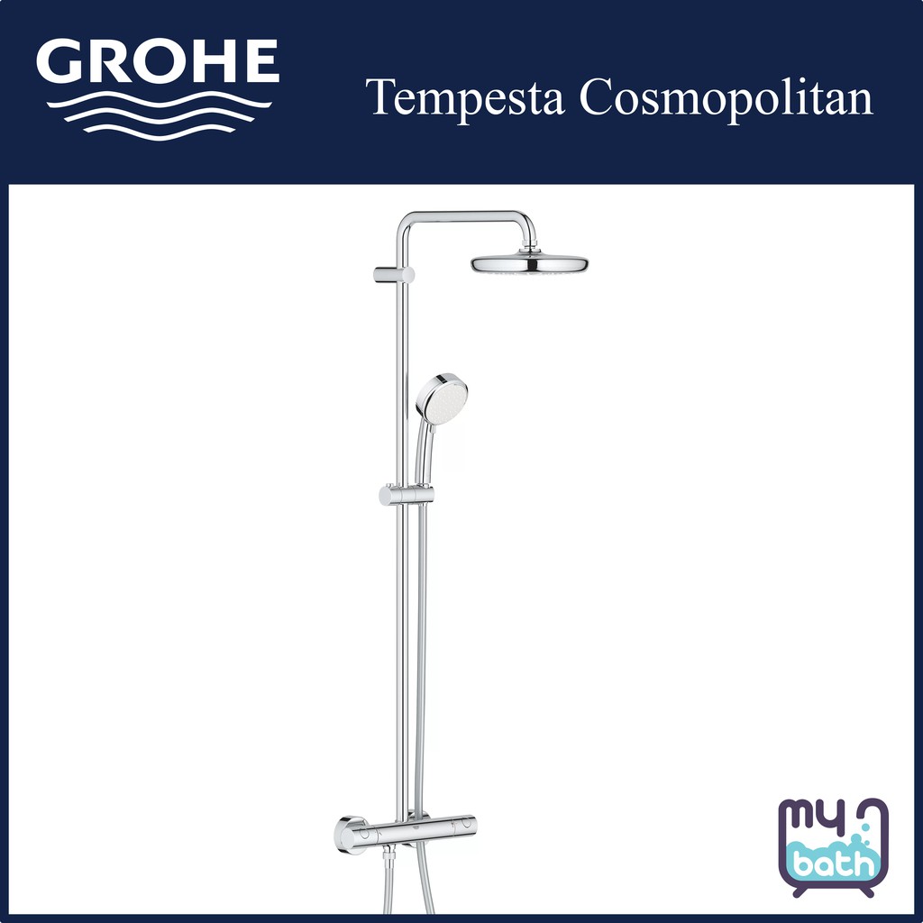 Grohe 27922001 Tempesta Cosmopolitan 210 Shower System With Thermostat Mixer | Shopee Malaysia