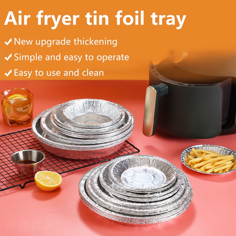 Air Fryer Aluminum Foil Plate High Temperature Round Barbecue Pizza
