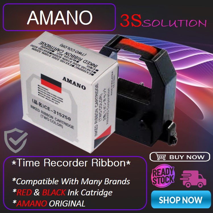 AMANO Time Recorder Ribbon EX3500N EX3000 EX6000 EX6200 EX6400 ORIGINAL