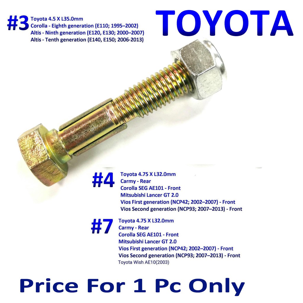 Camber Adjustment Bolt Alignment Toyota Shopee Malaysia