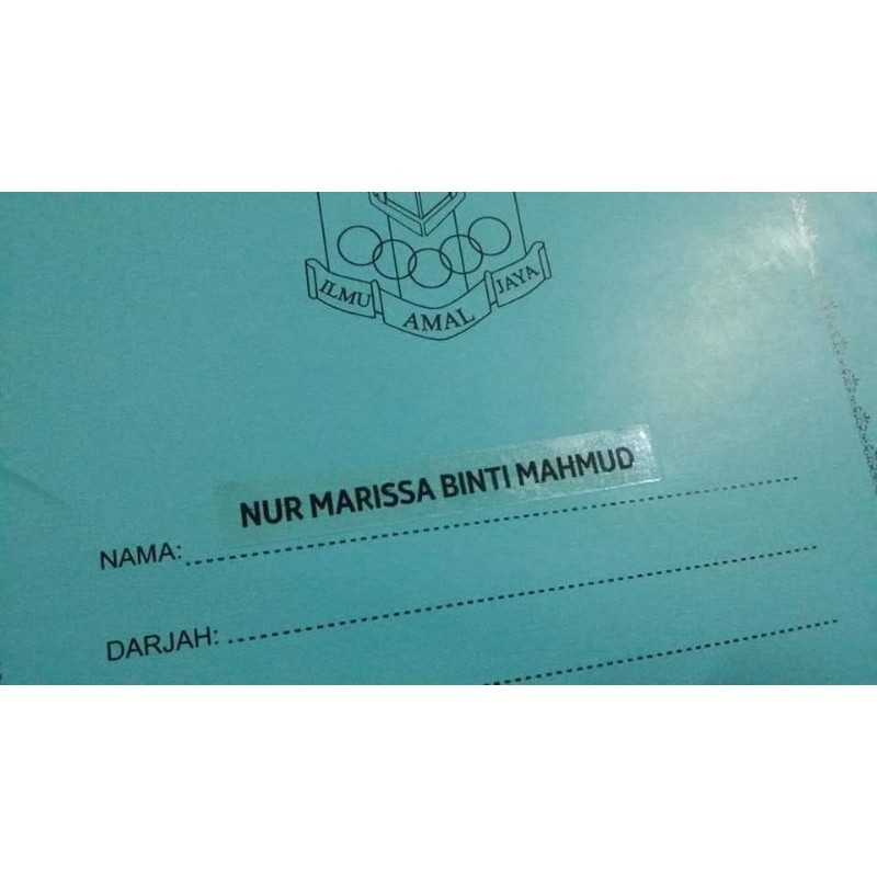 transparent sticker nama Shopee Malaysia