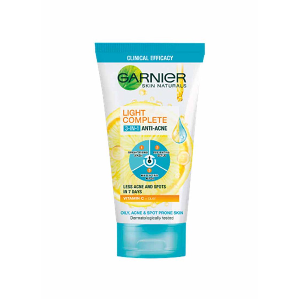 Garnier Bright Complete Antiacne 3in1 90ml Shopee Malaysia