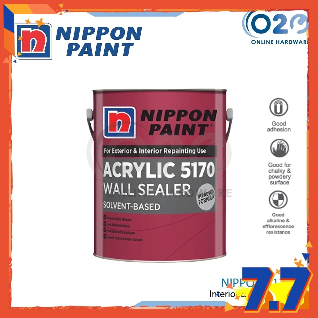 1L Nippon Acrylic 5170 Wall Sealer Primer Cat Paint Cat Dinding Wall